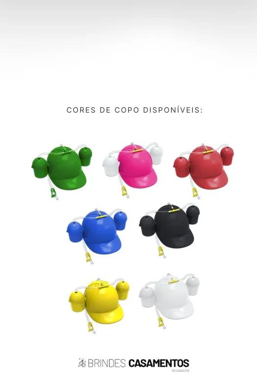  Capacete com Copos Laterais